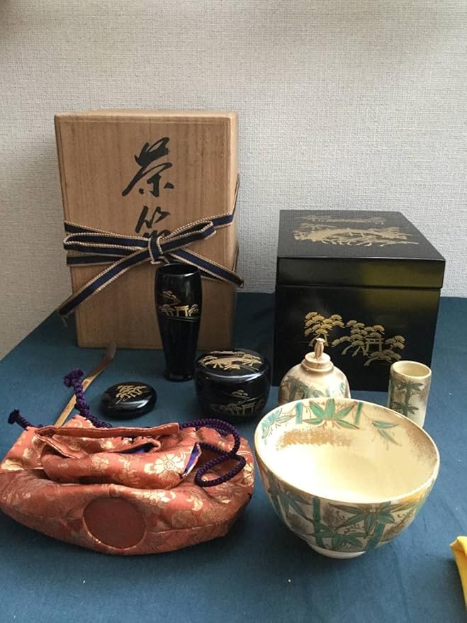 輪島塗 茶箱セット 溜塗蒔絵 塗師静峰